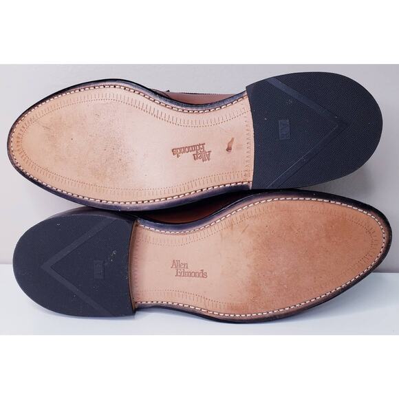 ALLEN EDMONDS BRIDGETON Kiltie Tassel Brogue Loafers Men's Size 8.5D Brown EUC - Picture 10 of 16